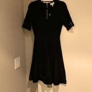 Milly short sleeve knit fit n flare knee length dress.